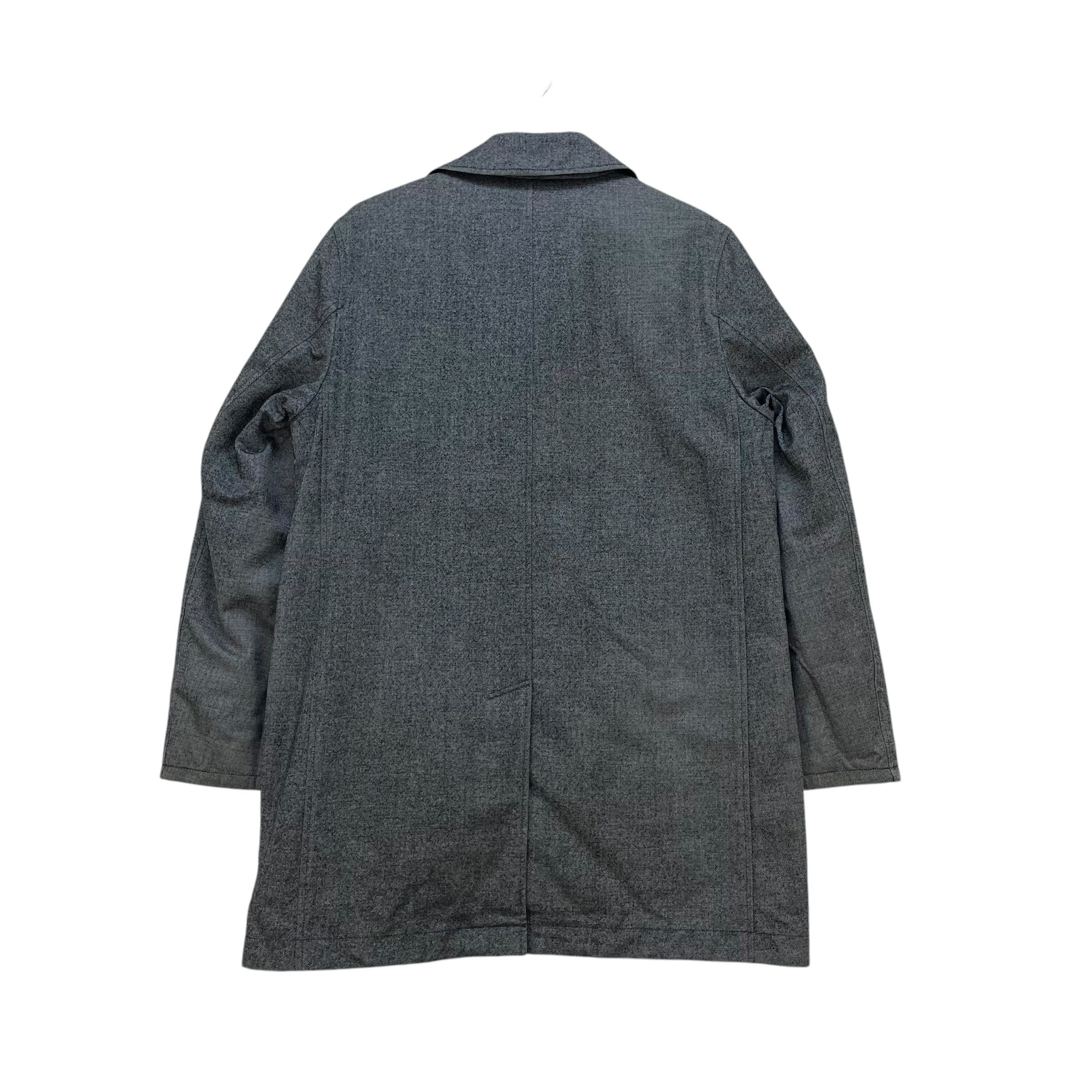 Vintage Mackintosh Philosophy Reversible Quilted/Herringbone Long Coat Jacket  - 3