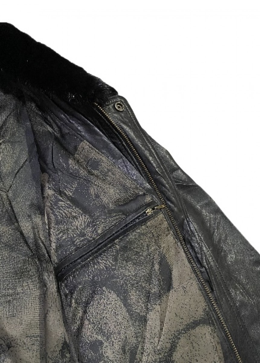 Leather Jacket - Men's Cafe Racer Motorcycle Leather Jacket - Italian Skin Used - 7