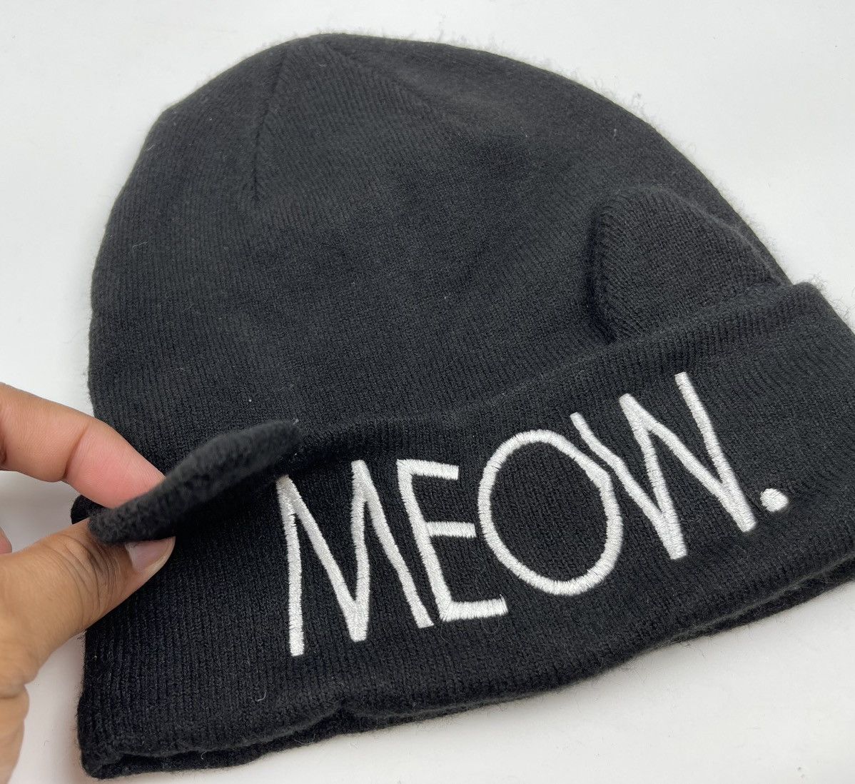 H&M - meow beanie hat with ear - 5