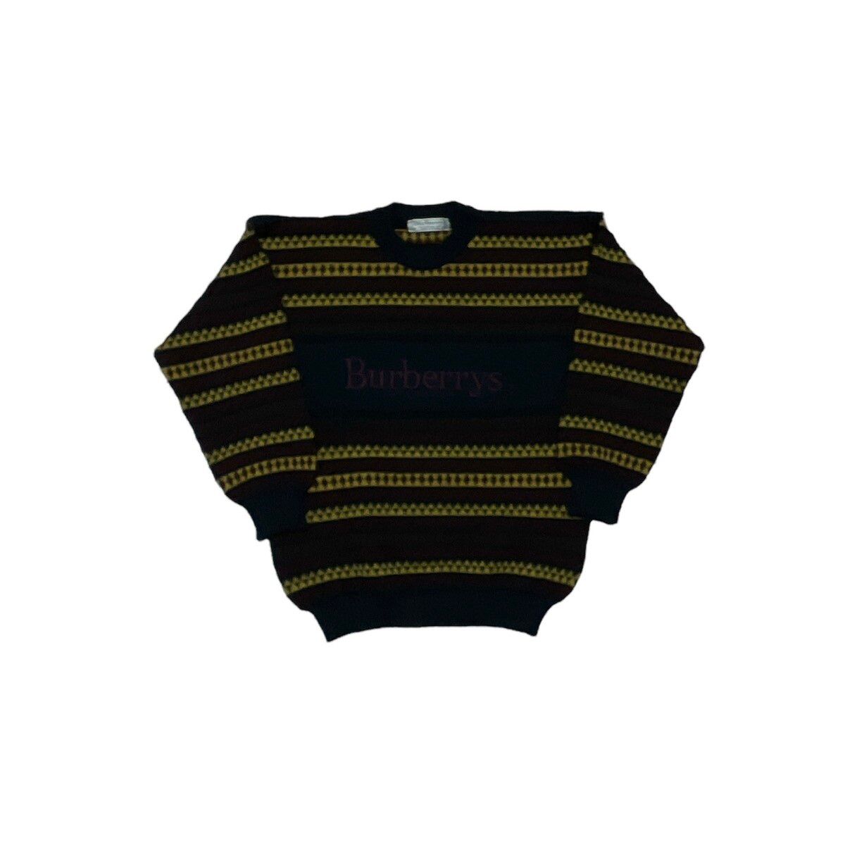 Vintage Burberrys embroidered knit sweater - 1