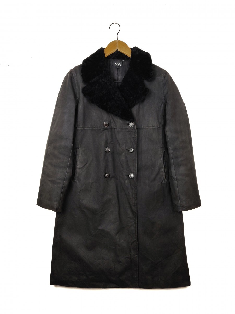 APC Wax Double Breast Jacket Long Coat - 1