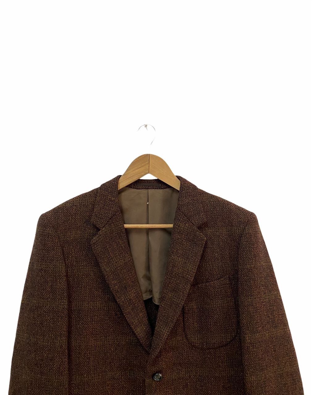 Vintage Folkland Tweed Harris Tweed Style Wool Blazer Jacket - 7