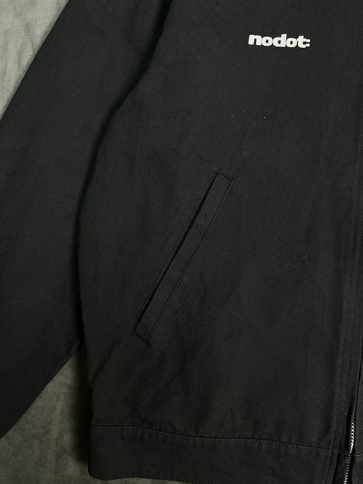 Hype - Nodot Y2k Two Way Zipper Black Workwear Jacket Medium - 5