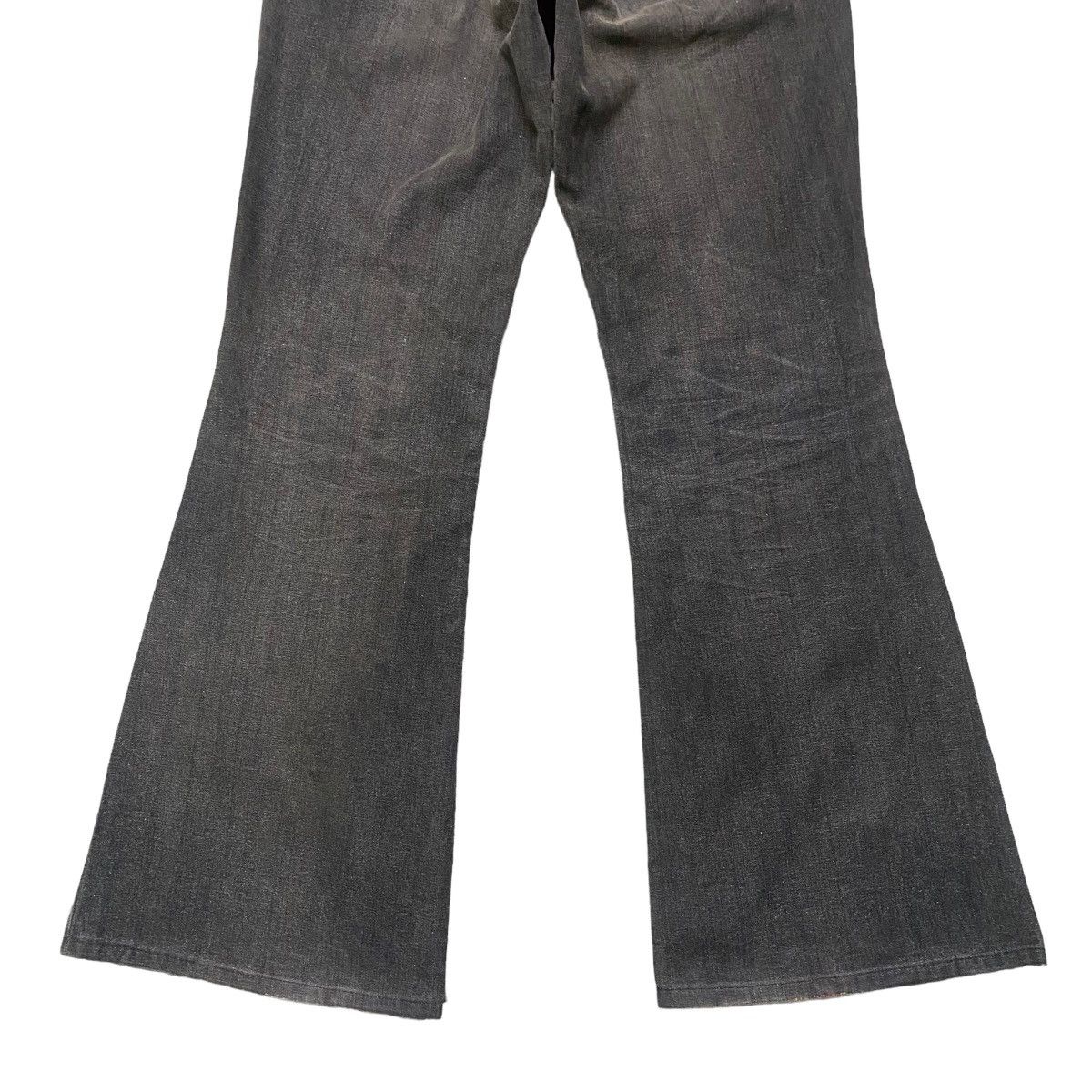 If Six Was Nine - DOMON HOMME Rainbow Super Flare Denim Jeans Faded Black - 14