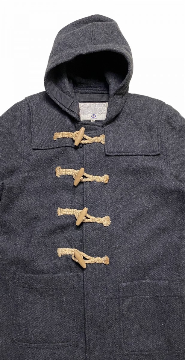 Vintage - Flight Garment Grey Wool Hooded Long Duffel Coat - 12