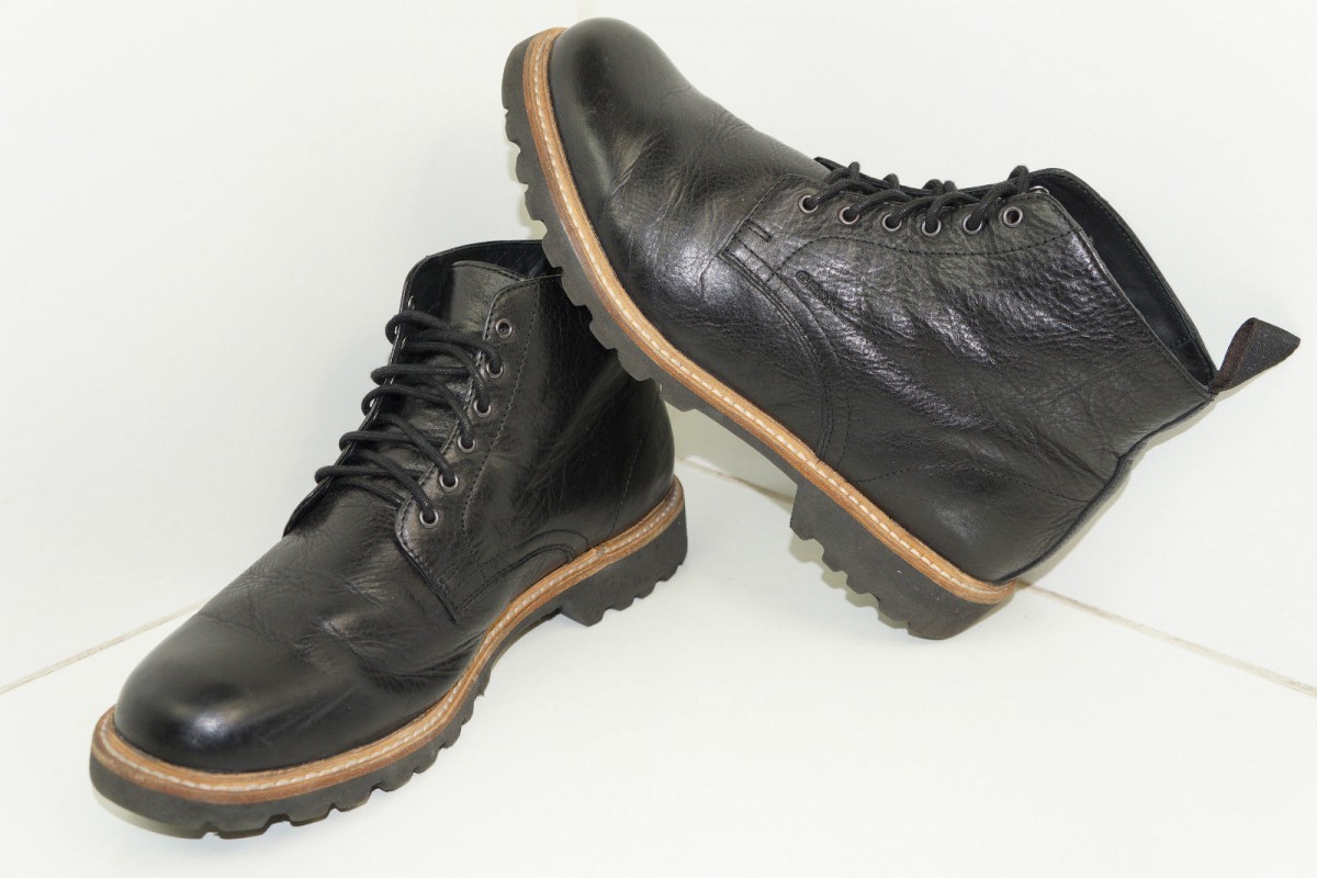 Geox - Commander Black Platform Creeper Leather Boots - 1