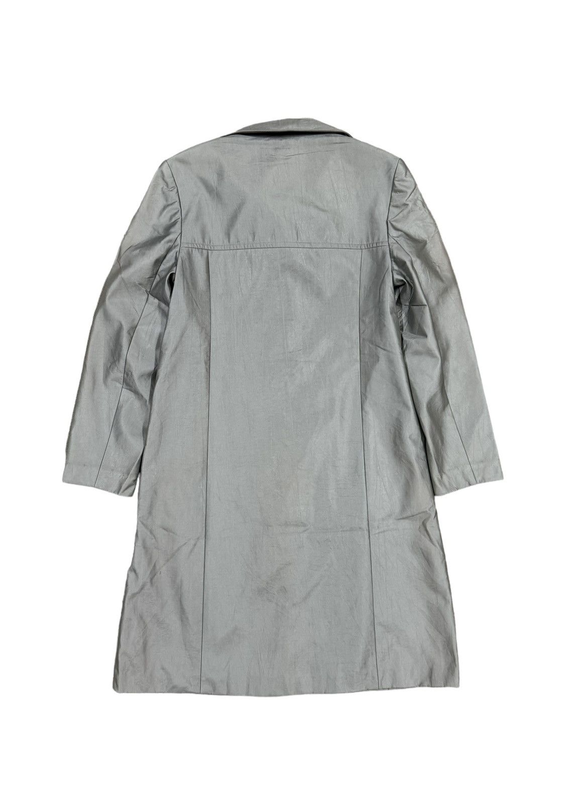 Vtg🔥Balenciaga La Mode Buttoned Long Jacket Metallic Grey - 2