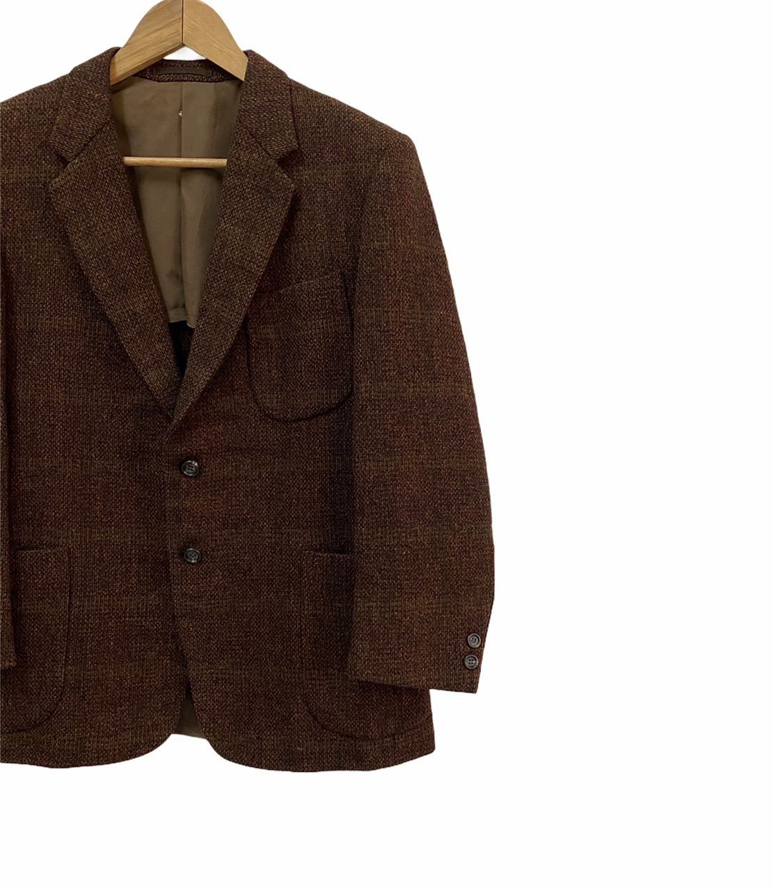 Vintage Folkland Tweed Harris Tweed Style Wool Blazer Jacket - 3