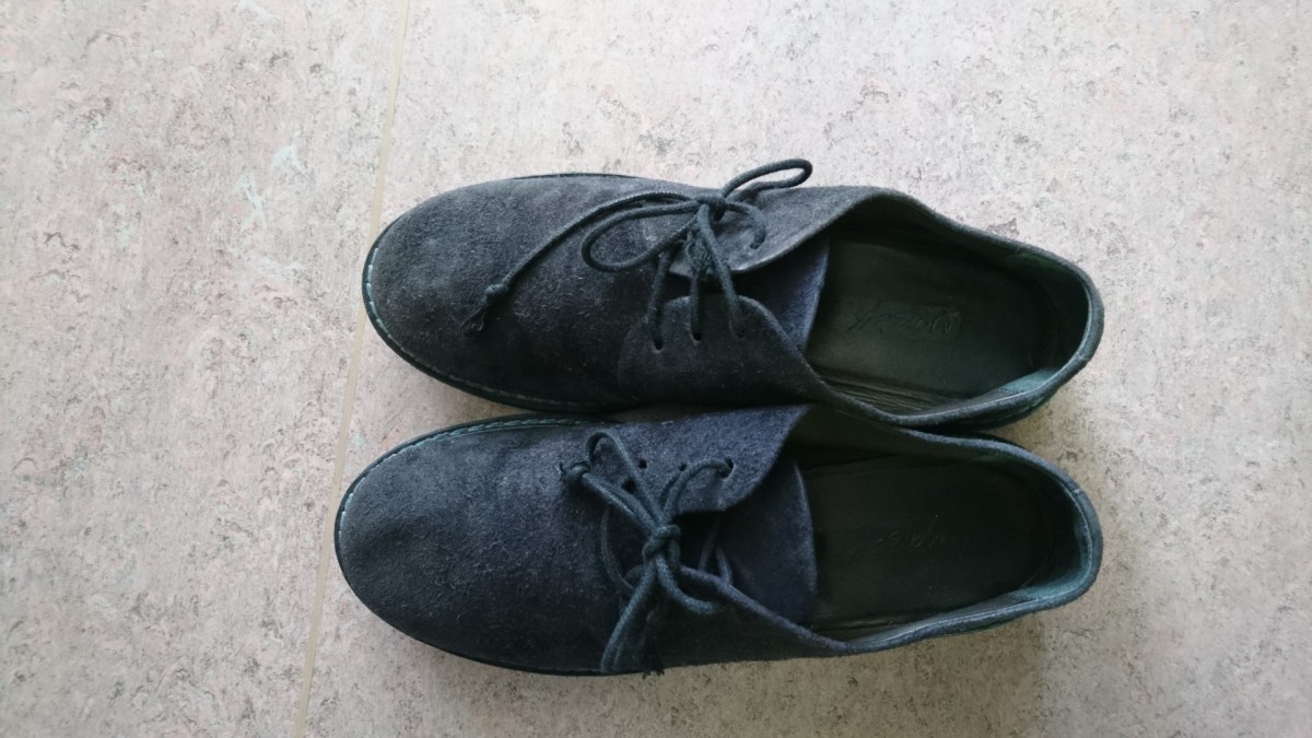 Navy Blue Suede Creepers Plattform Leather Shoes - 3