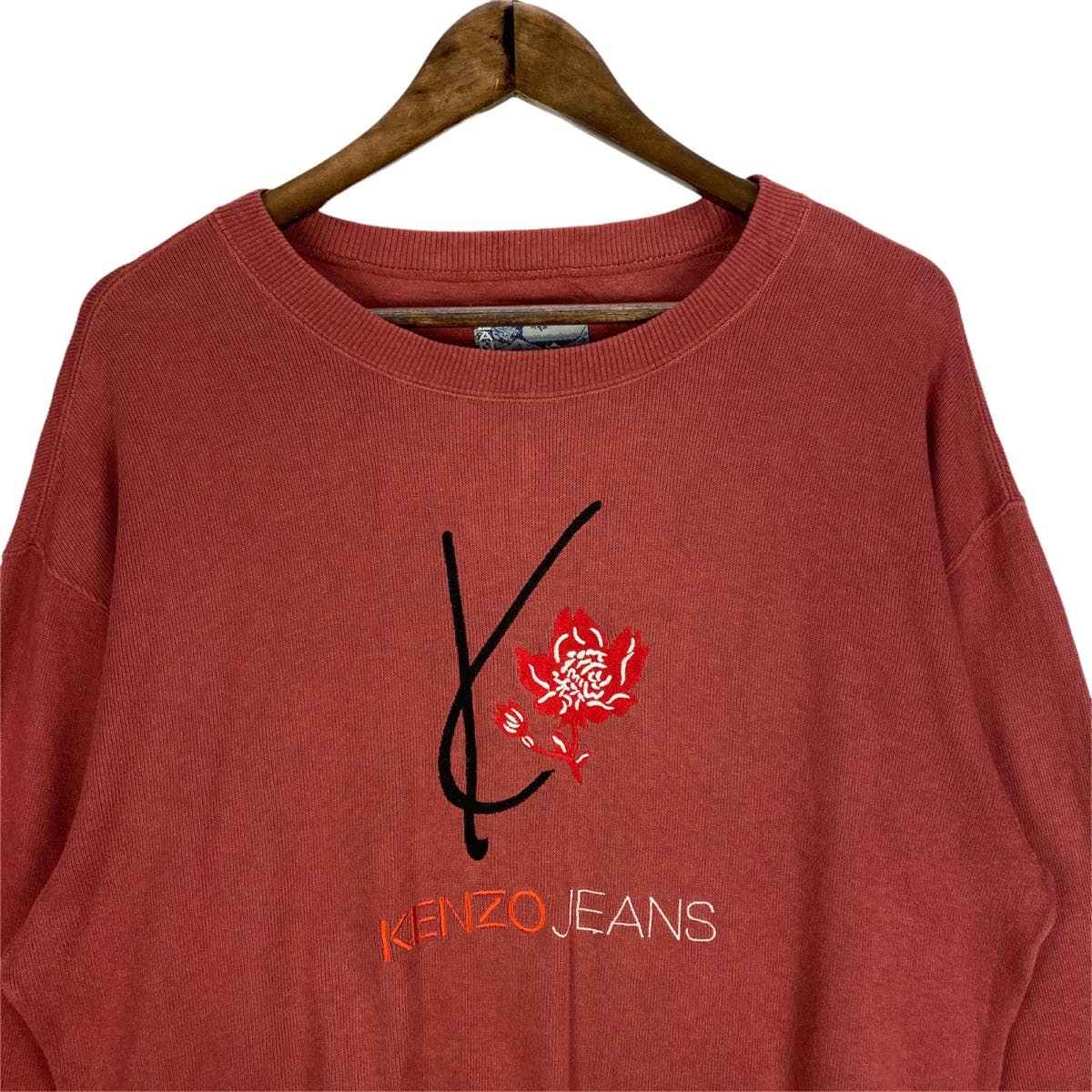 Vintage Kenzo Jeans Sweatshirt Embroidery Logo - 4