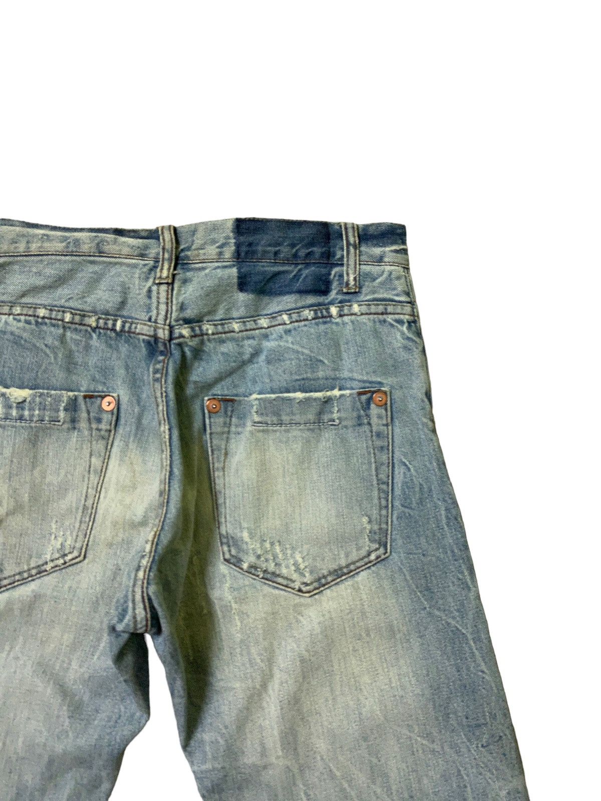 Distressed Denim - Distressed Japan Denim Zipper Custom Denim Jeans - 14