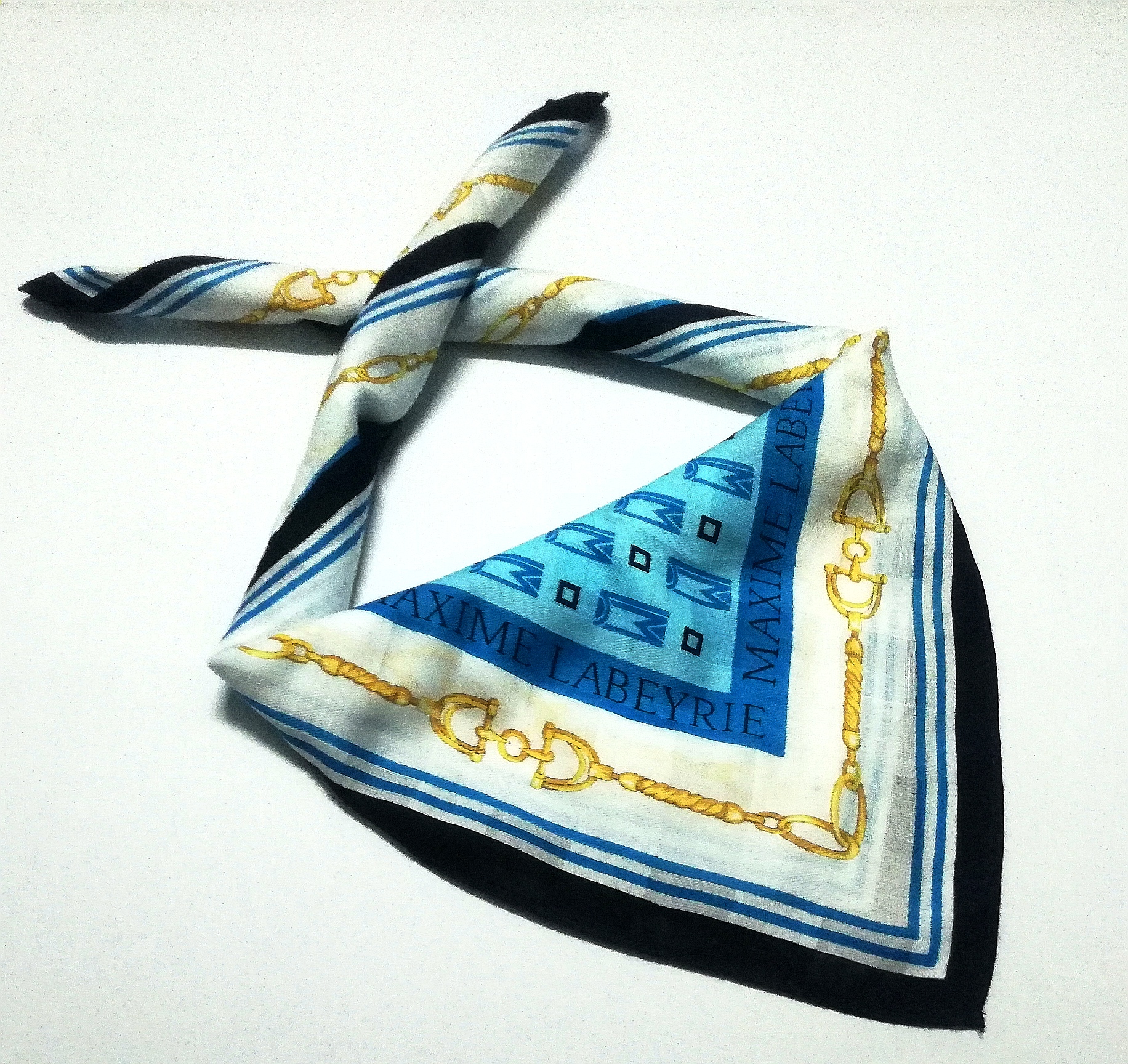 Luxury - Maxime Labeyril Paris Blue Bandana Handkerchief - 3