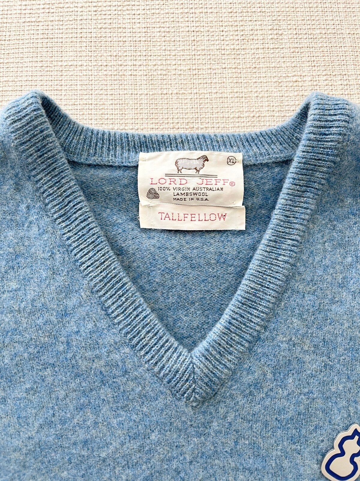 Vintage 1980s Prime Quality Lambswool Pins Vest (XL) - 4