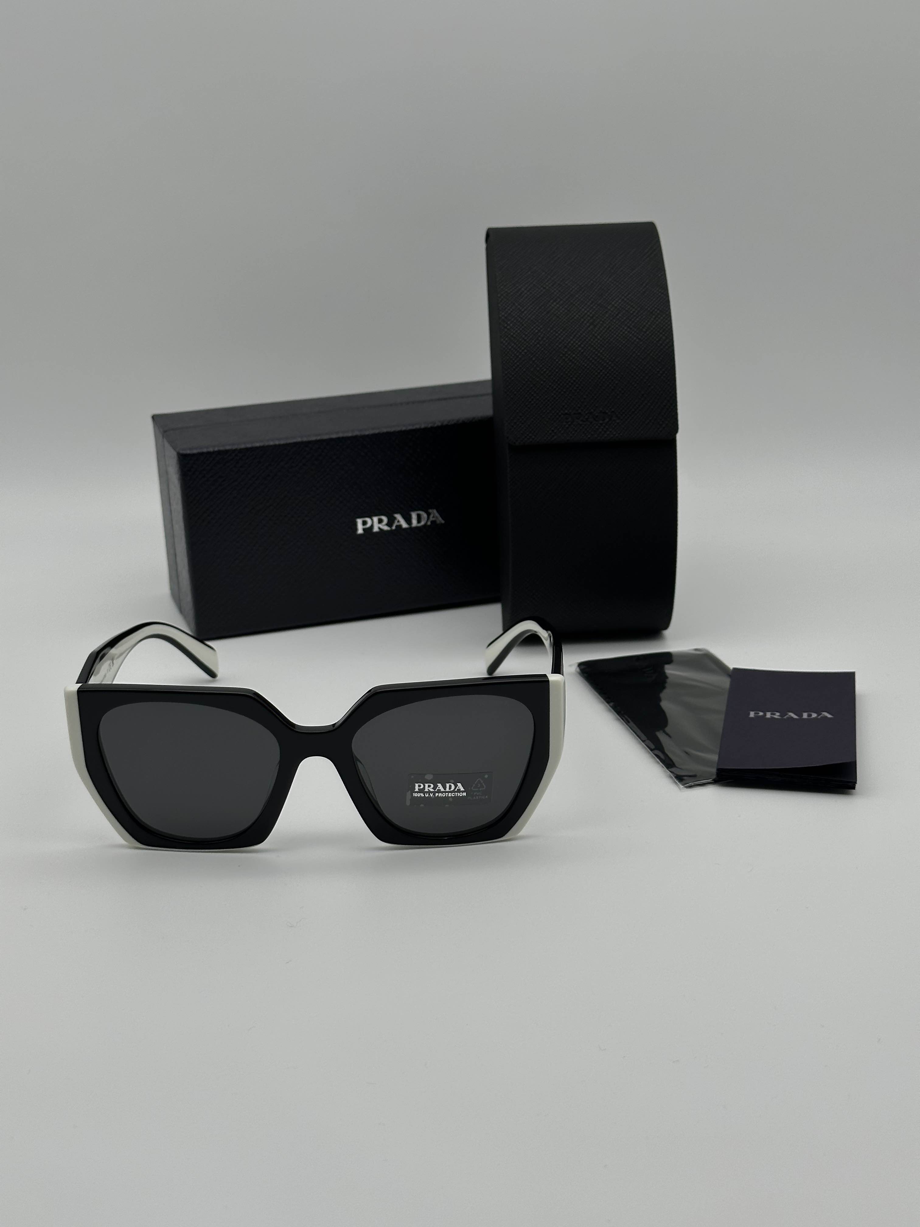 BRAND NEW PRADA PR15WS 09Q5S0 Black/Talc Women Sunglasses - 5