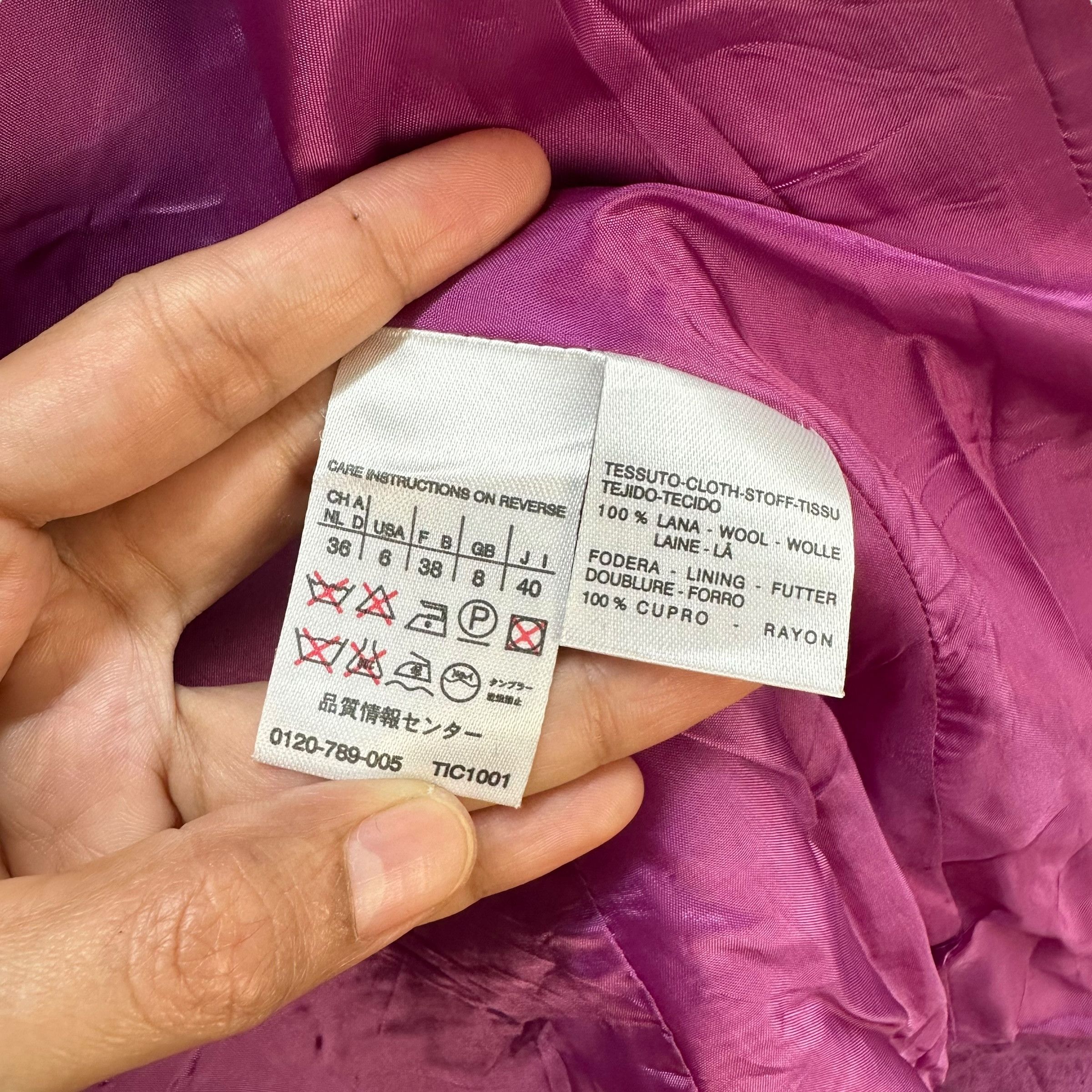 Designer - Max Mara Purple Wool Double Collar Jacket #9132-60 - 8