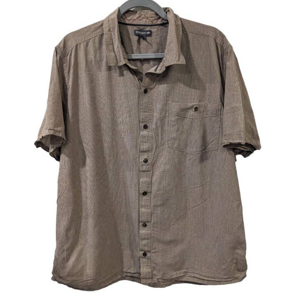 Toad&Co - Toad & Co Men's Honey Brown Organic Cotton Airbrush Levee SS Shirt XL - 2