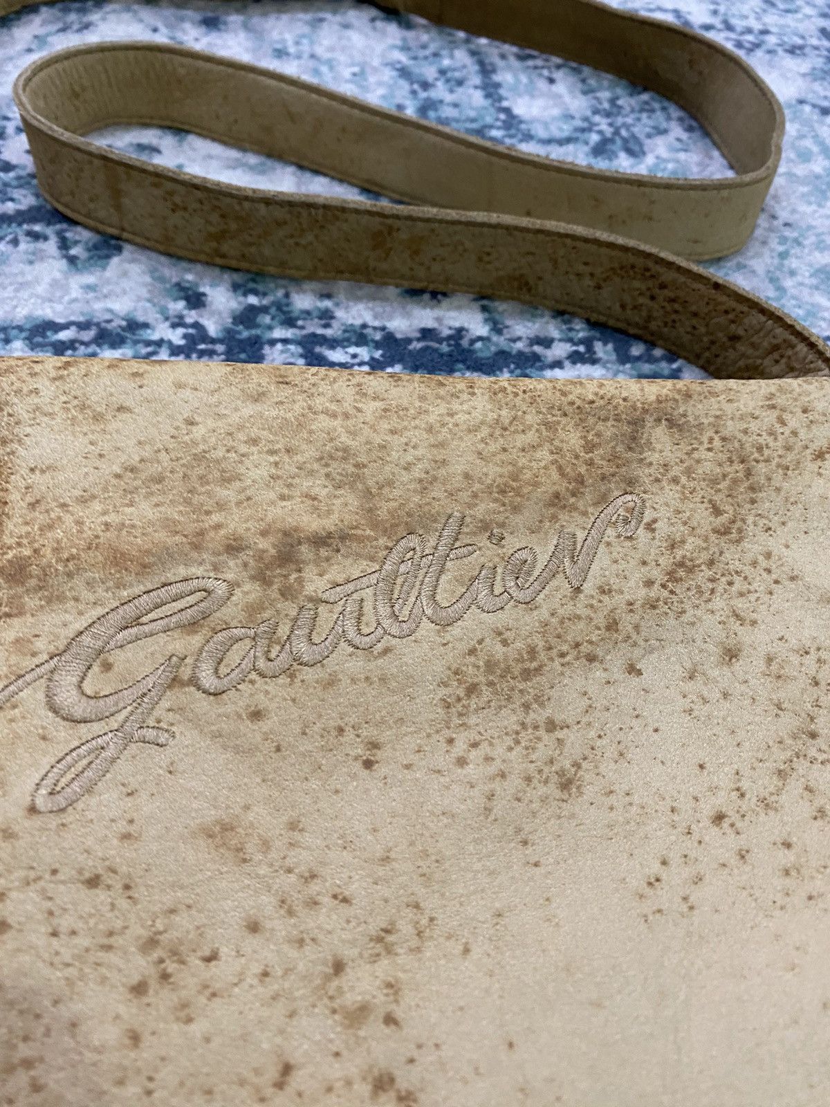 Jean Paul Gaultier Raw Calf Leather Crossbody Bag - 5