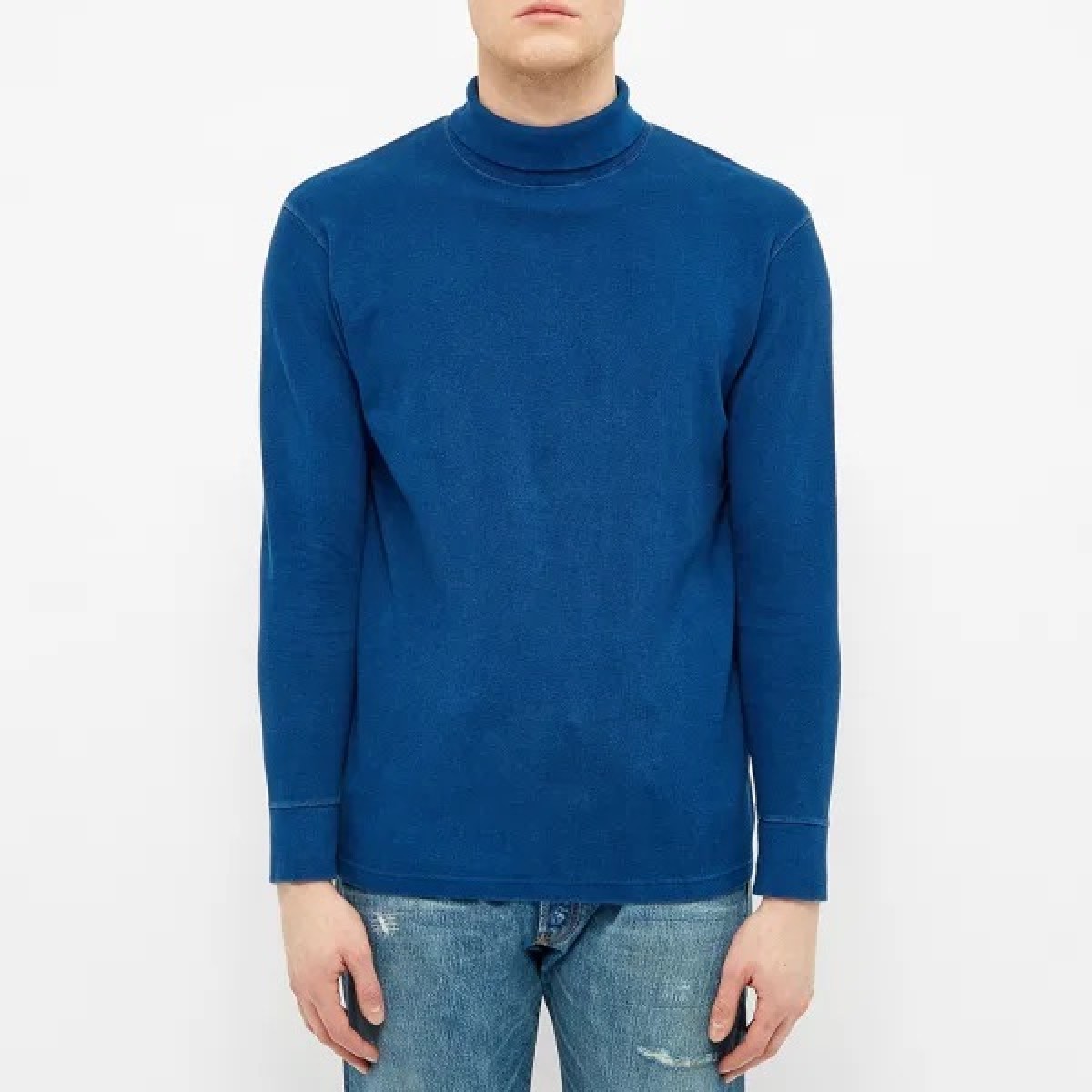 Long Sleeve Indigo Turtle Neck Tee - 2