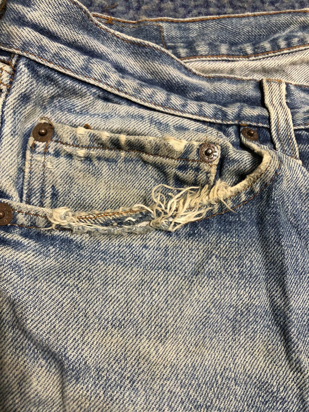 Vintage 70’s Levi’s 501 Selvedge Distressed Denim - 7