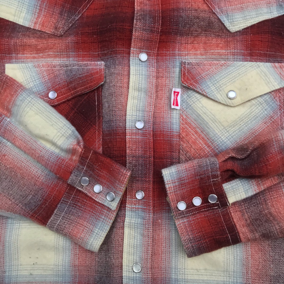 Budweiser - Rare Vintage 90s Budweiser Pearl SnapButton Western Shirt - 4