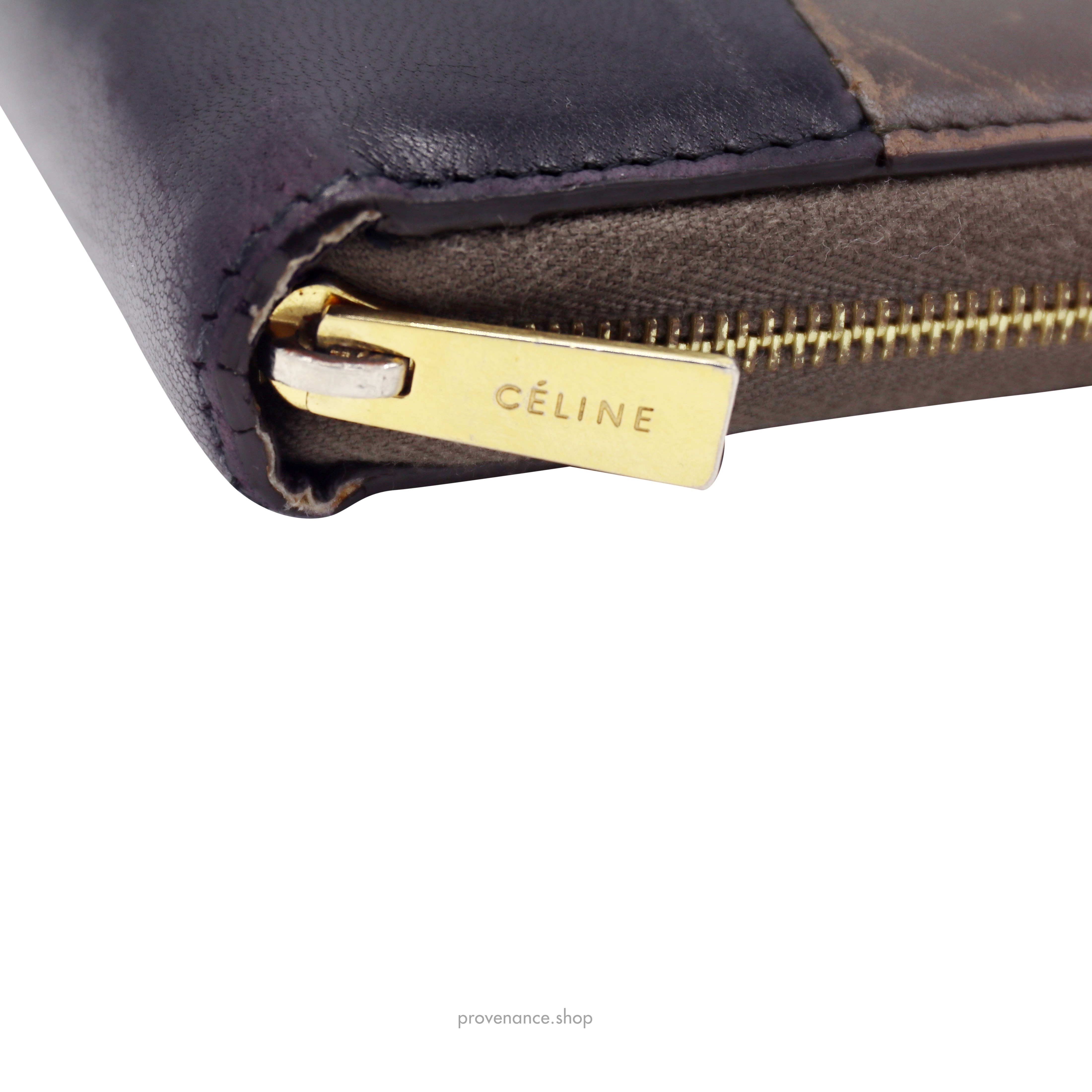 Celine Multifunction Zip Wallet - Grey/Black - 6