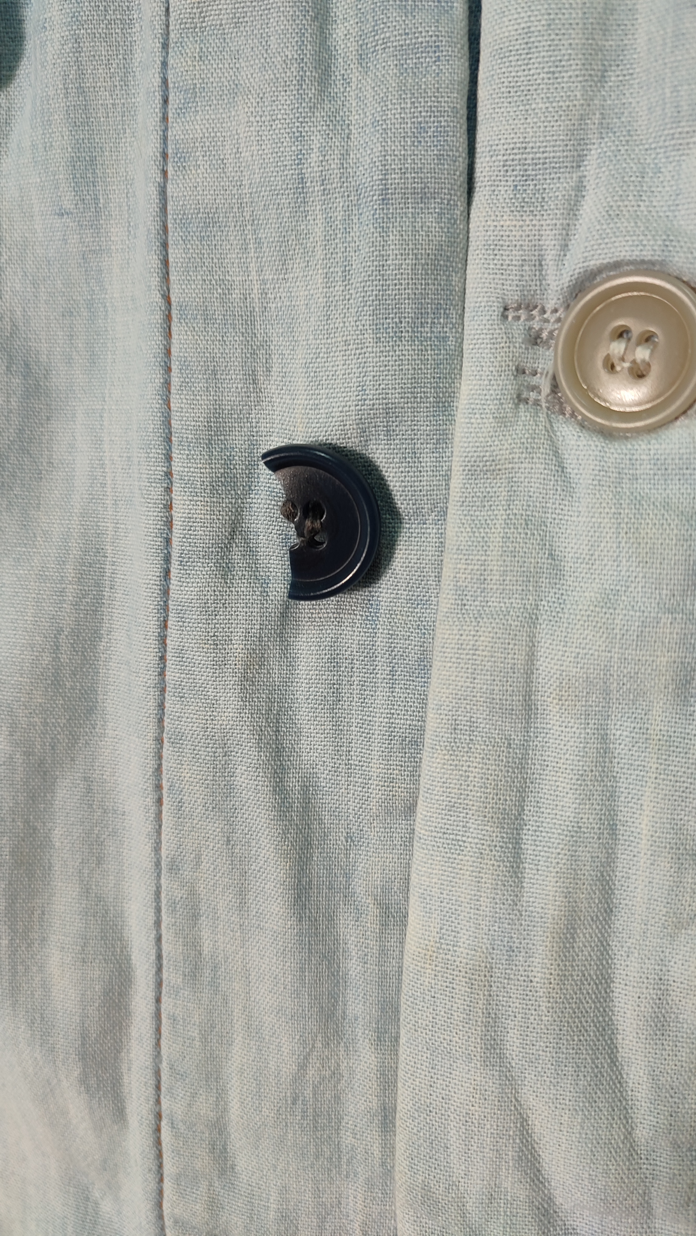 Blue Blue Button Up Shirt - 8