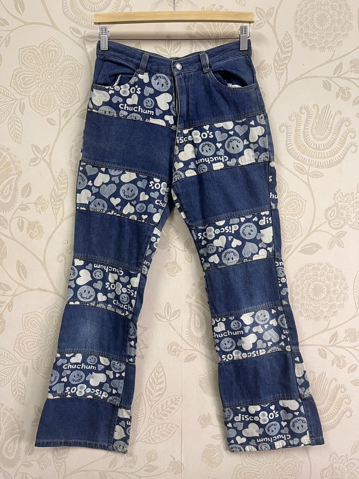 Vintage - Hysteric Flared Chuchum Full Printed Patches Denim Jeans - 20