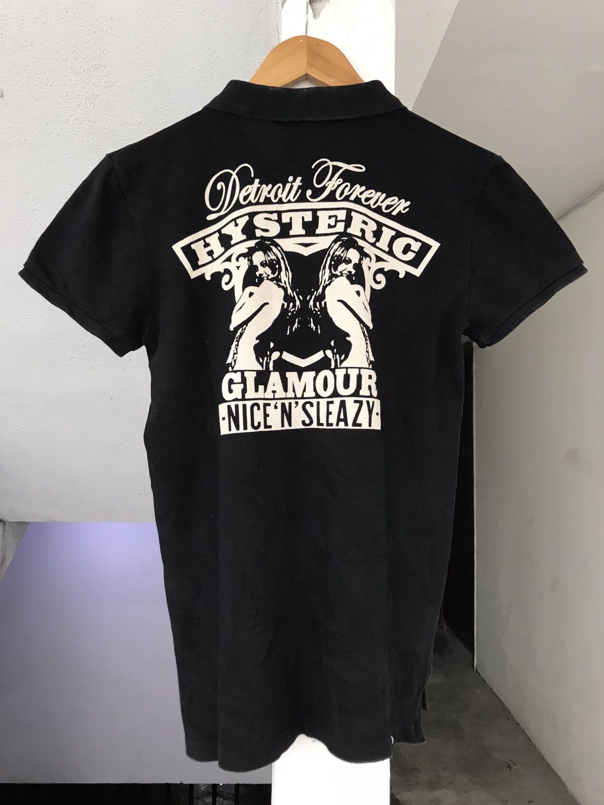 Hysteric Glamour Black Polo Tee