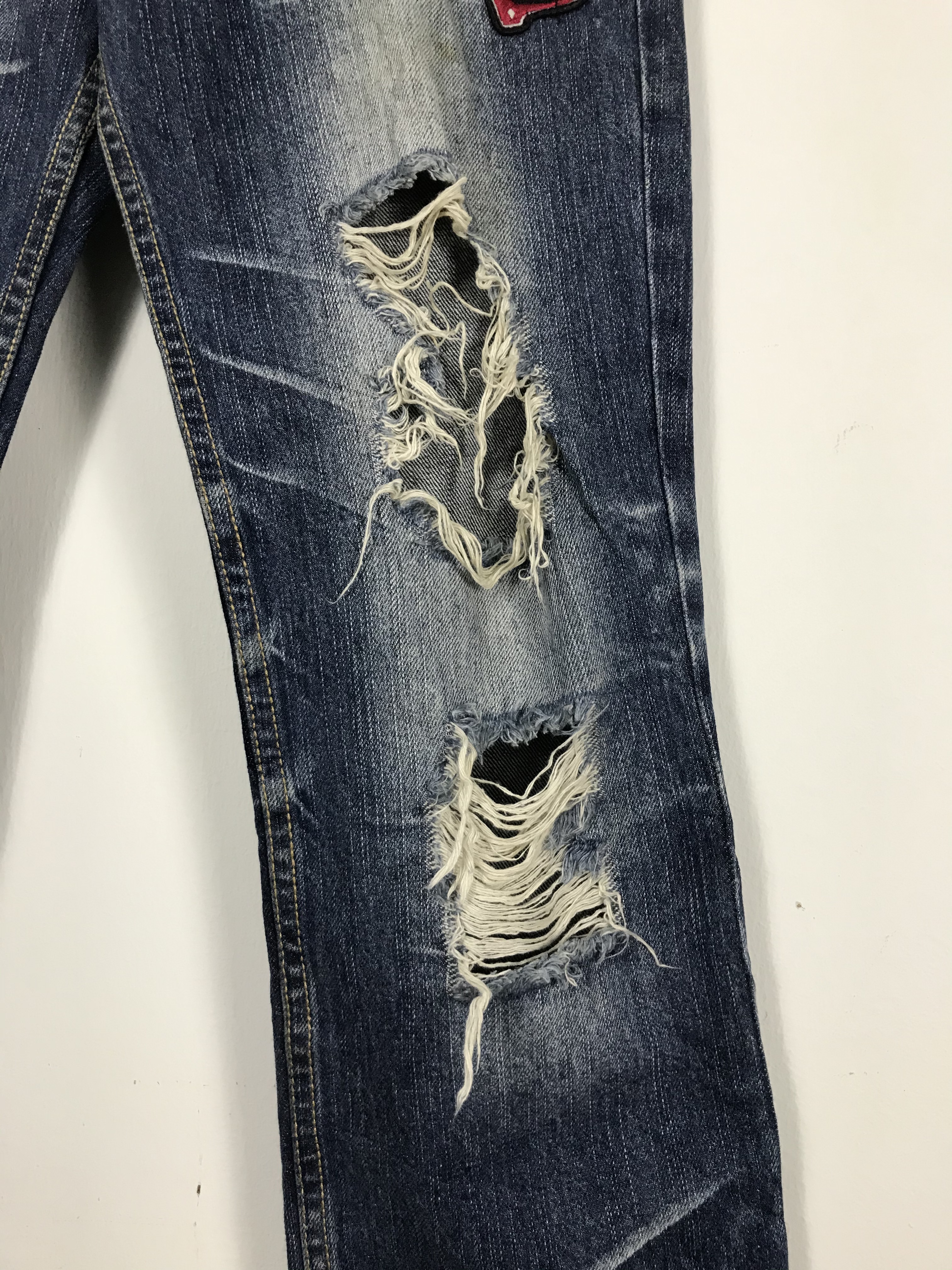 Distressed Denim - Japan Patched Distressed Jeans #2278-A - 6