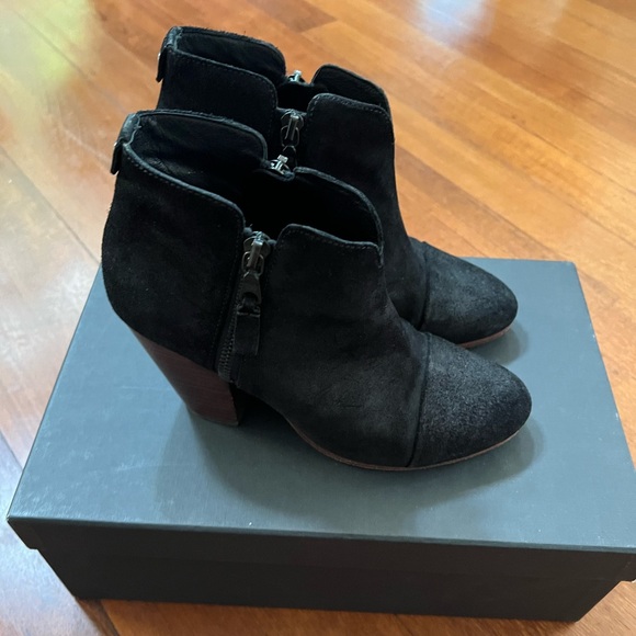 Rag & bone Margot ankle boots black suede western - 3