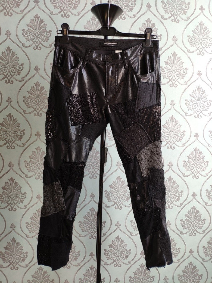 Junya Watanabe - AD2014 Black patchwork double layered pants - 1