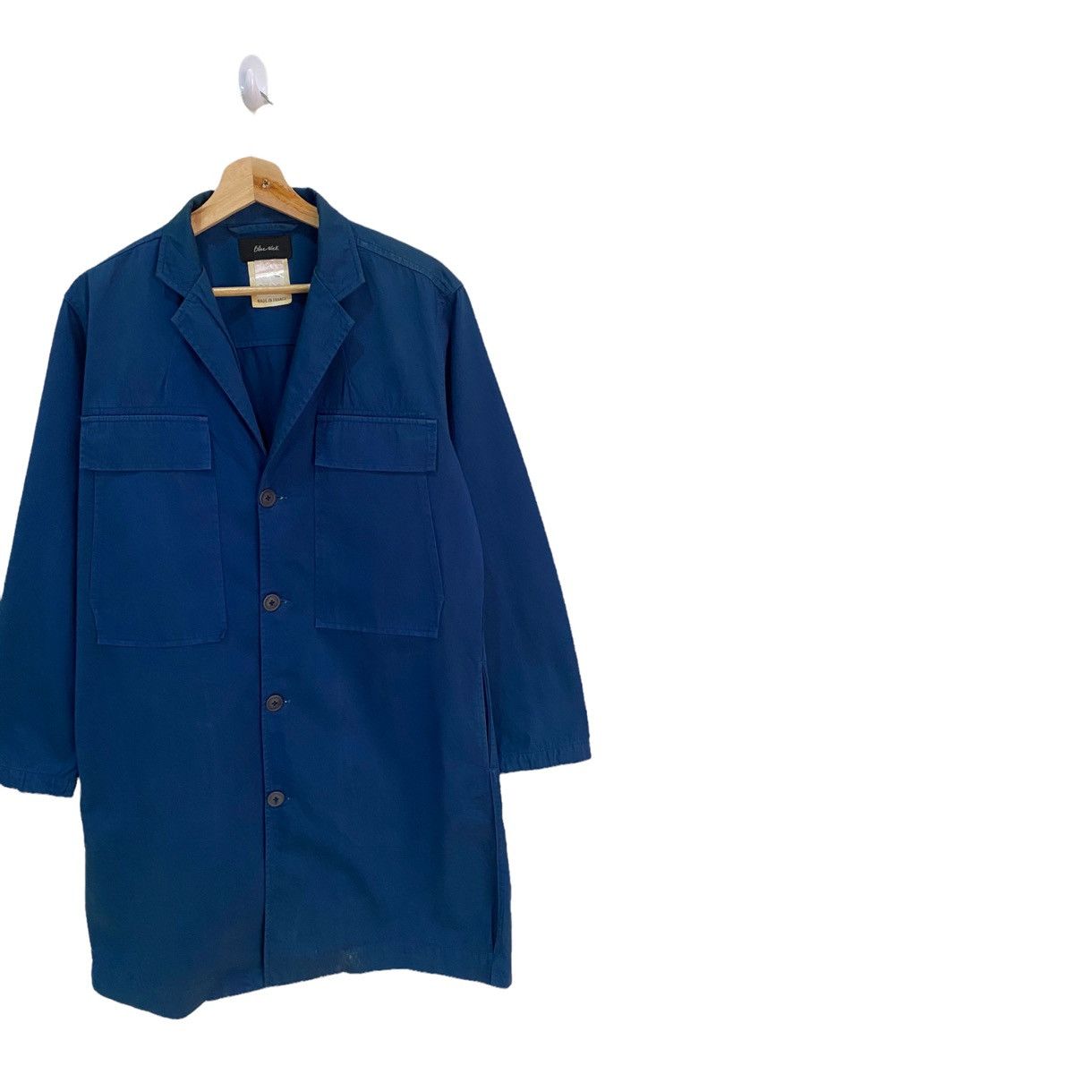 Vintage French Workwear Linen Chore Jacket Indigo - 5