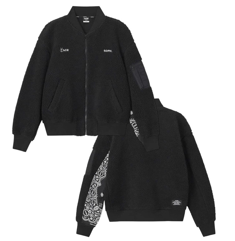 2021 FW Soph X GU sherpa MA-1 jacket - 1
