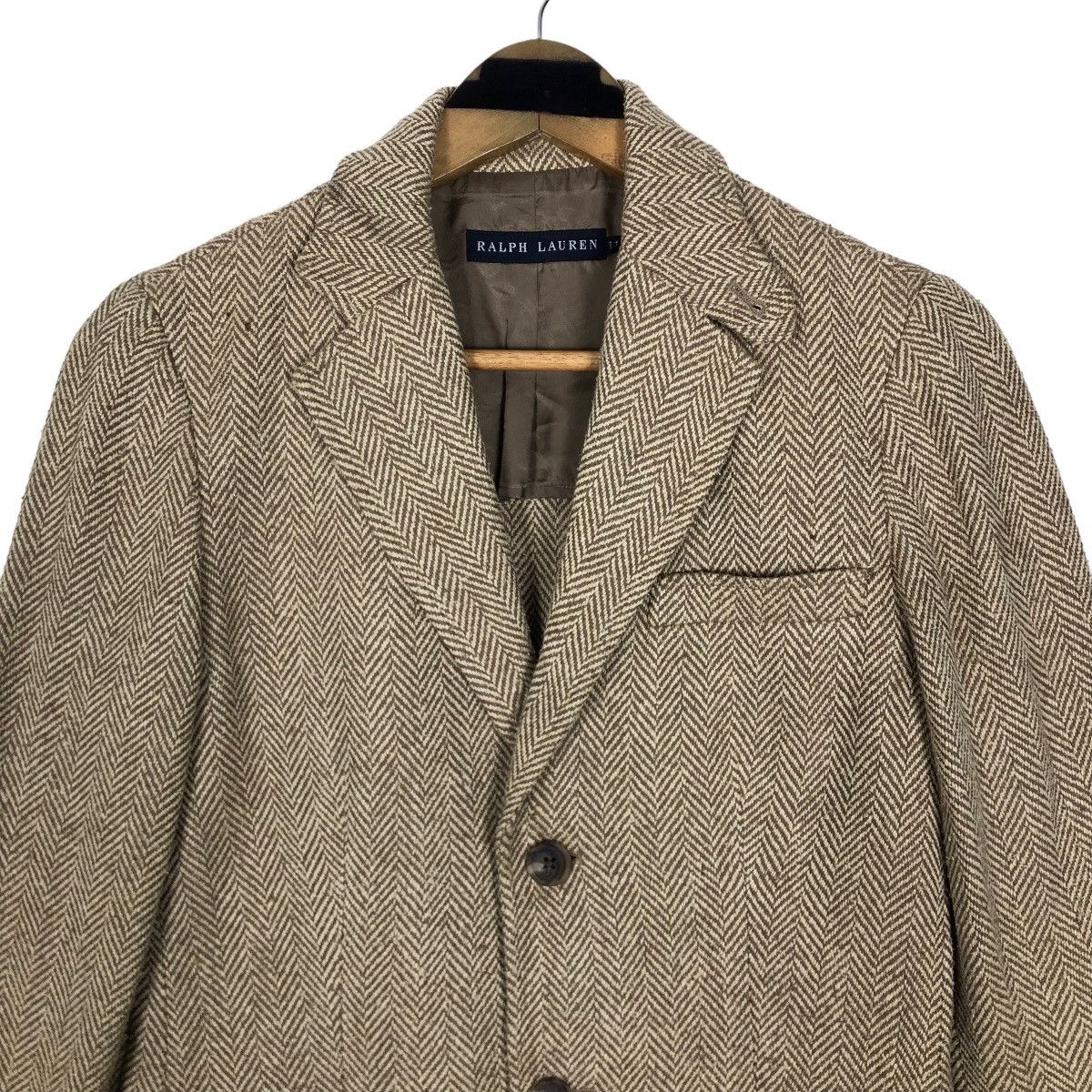 Vintage Ralph Lauren Wool Tweed Coat Single Breasted - 5