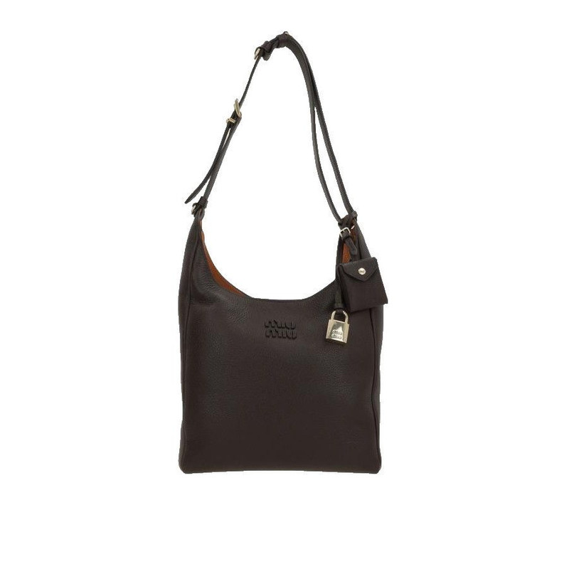 MIU MIU $3900 Vivant Caramel Nappa Leather Top Handle Bag Ne - 1