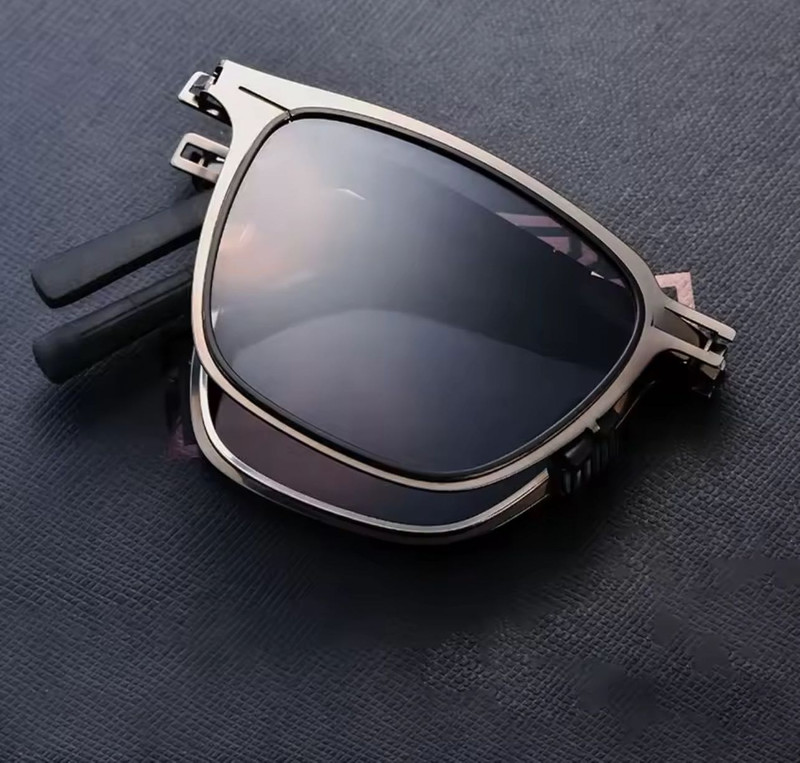Portable Sunglasses New Ultra Light with Stainless Steel Folding - 1