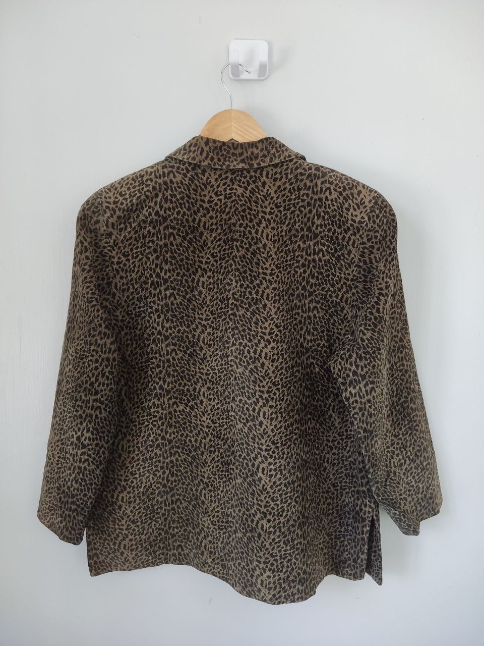 Vintage 70s Partina Tokyo Fur Leopard Graphic Wool Blazer - 3