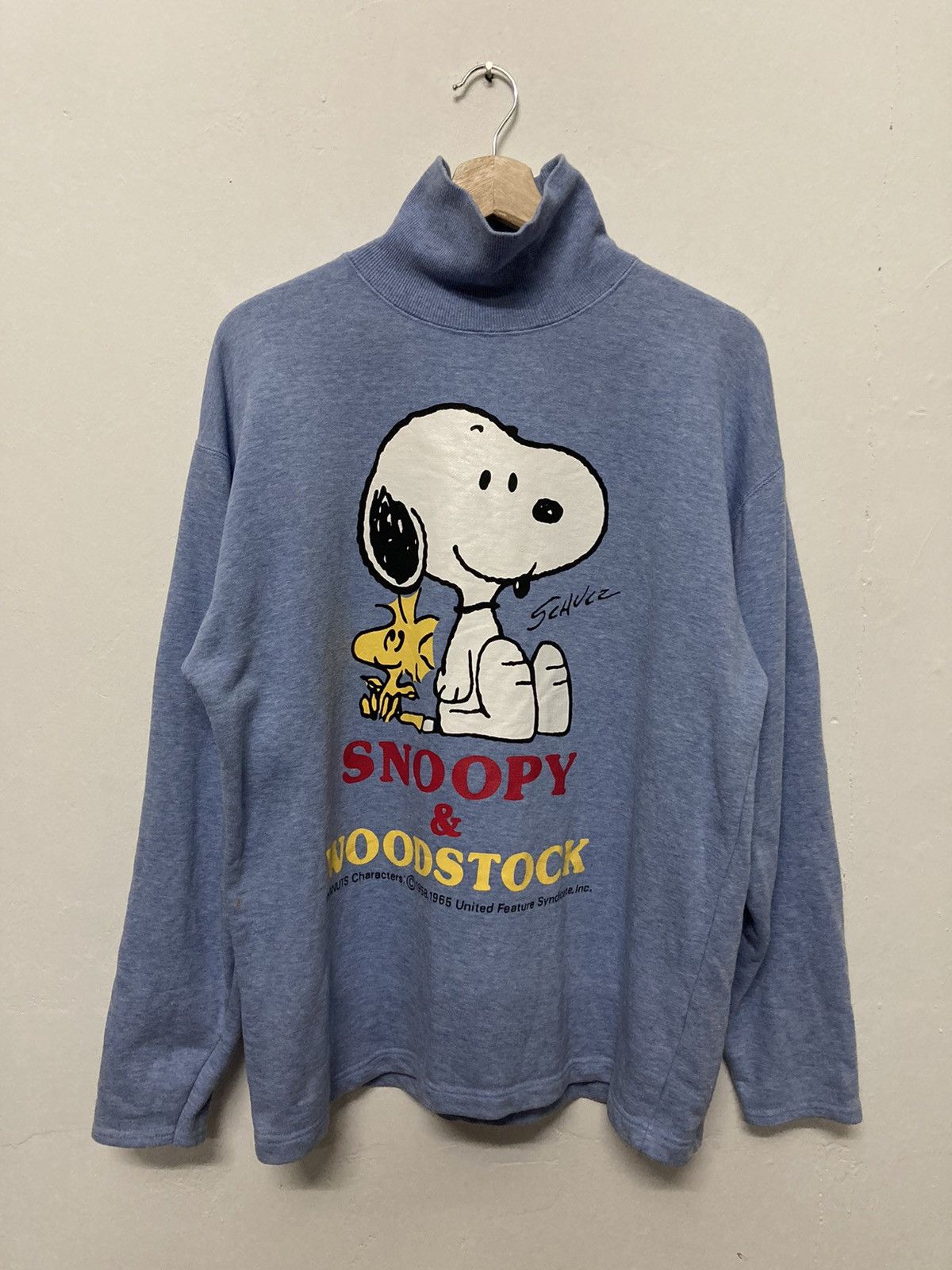Peanuts - Snoopy and Woodstock Turtle Neck Sweatshirt - 1
