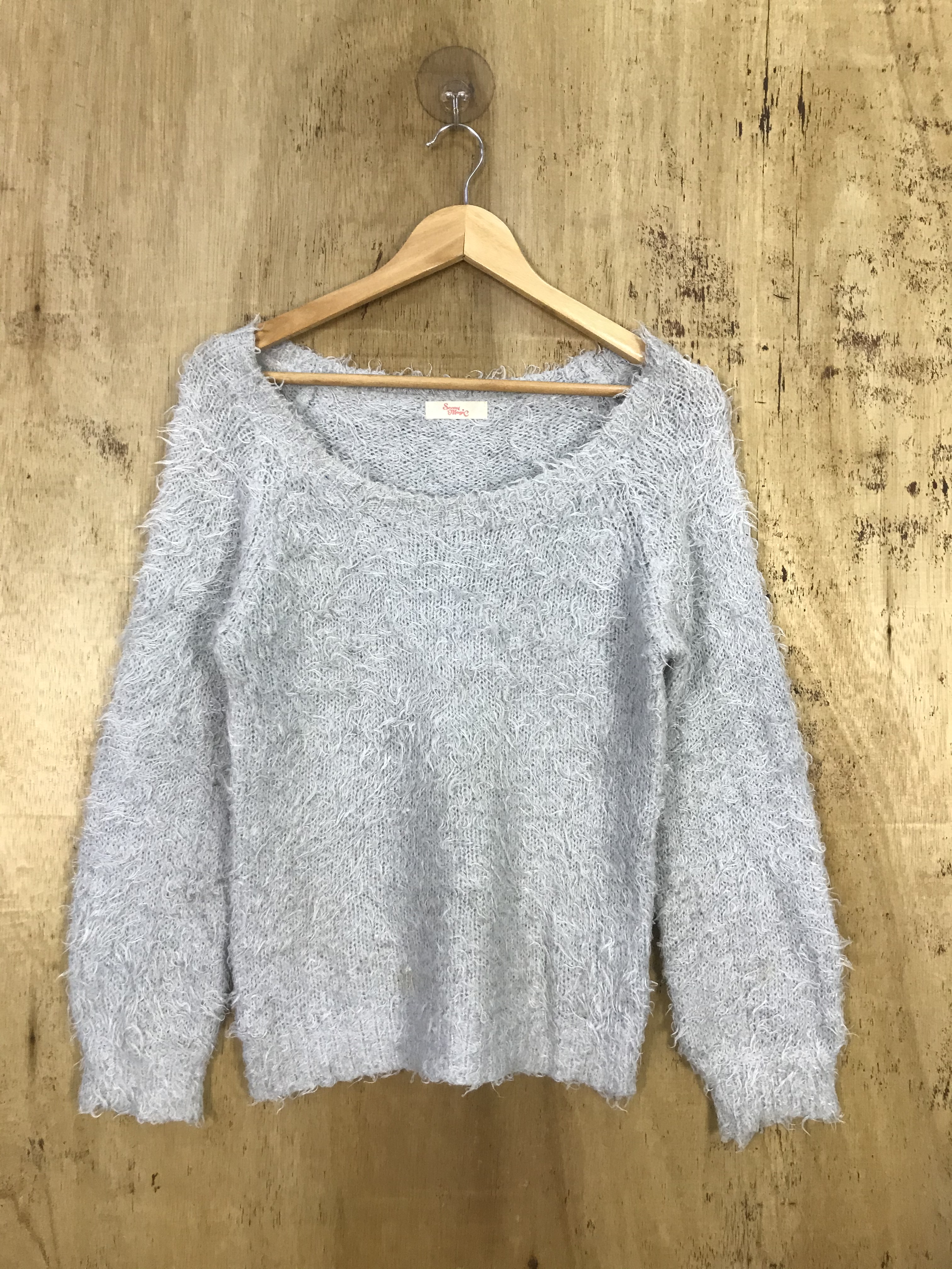 Homespun Knitwear - Secret Magic Drop Shoulder Mohair Soft Faux Fur Knit Sweater - 1