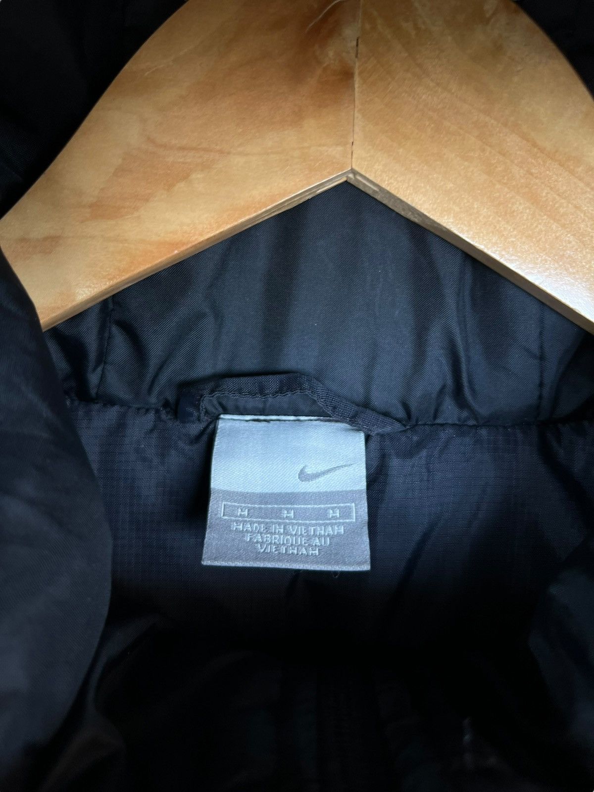 Vintage Nike Swoosh Black Puffer Jacket Y2K M - 11