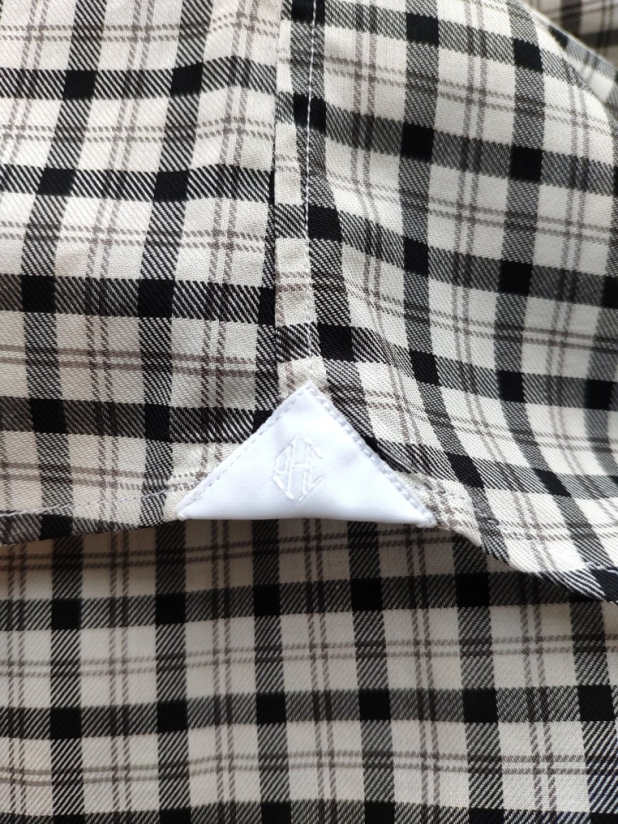 Patrick Hellmann Collection - NEW ! Collar pin & bar plaid shirt.Like Comme des Garcons - 4