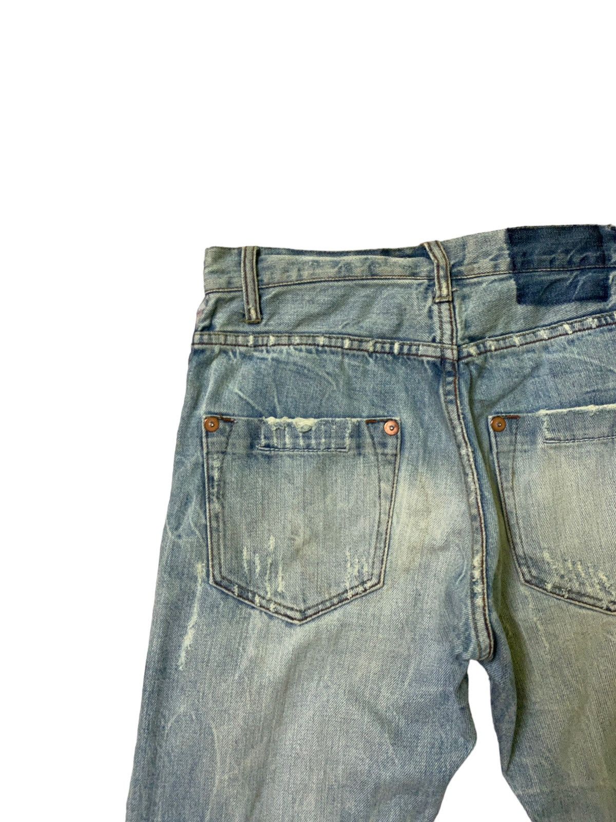 Distressed Denim - Distressed Japan Denim Zipper Custom Denim Jeans - 13