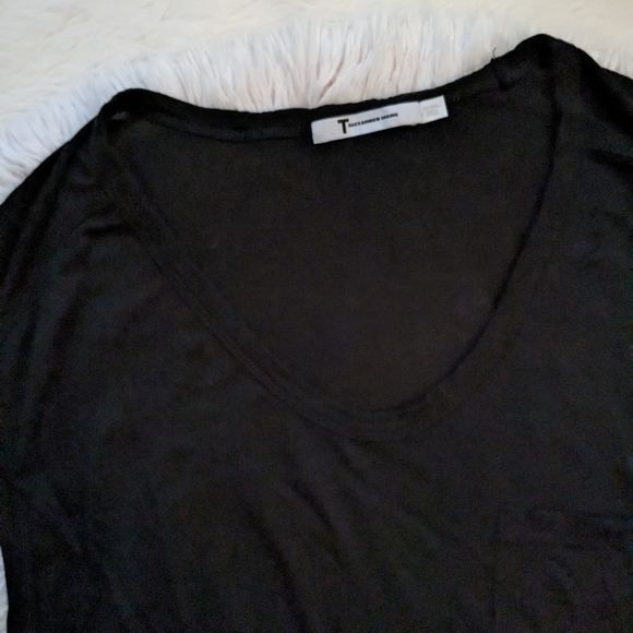 T Alexander Wang **Black Classic Sleeveless Pocket Slub Tank Small Women's - 3