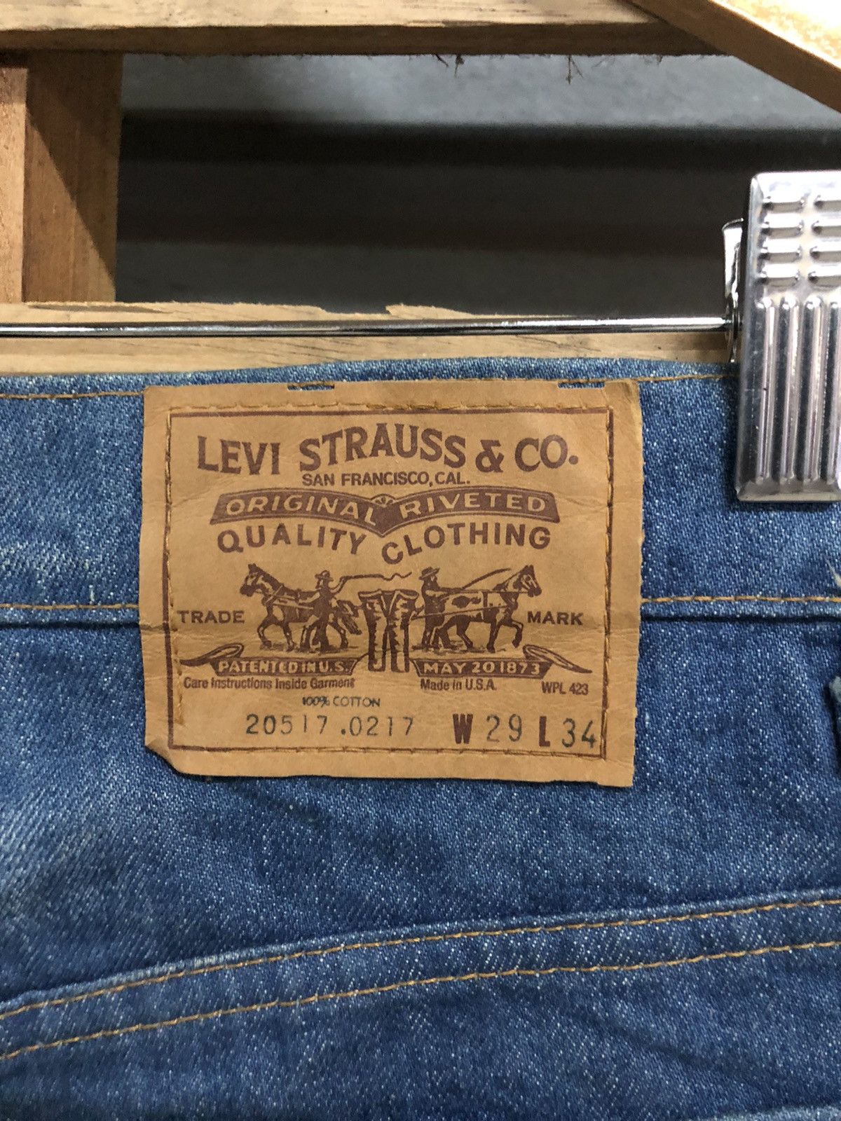 True Vintage Levi’s 1979 Top Single Number Button ‘8’ Jeans - 5