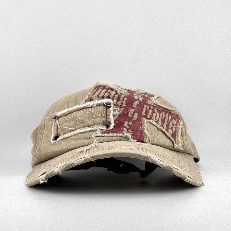 Pink Panther Distressed Beige Y2K Cap - Rare - 1