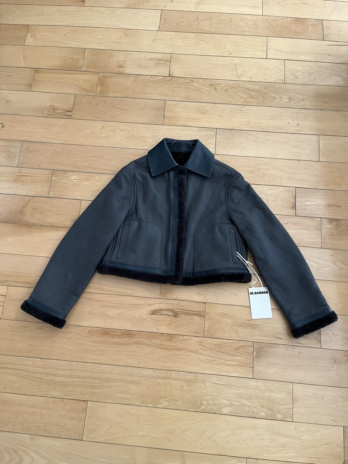 NWT - $8000 Jil Sander Cropped Leather jacket - 1