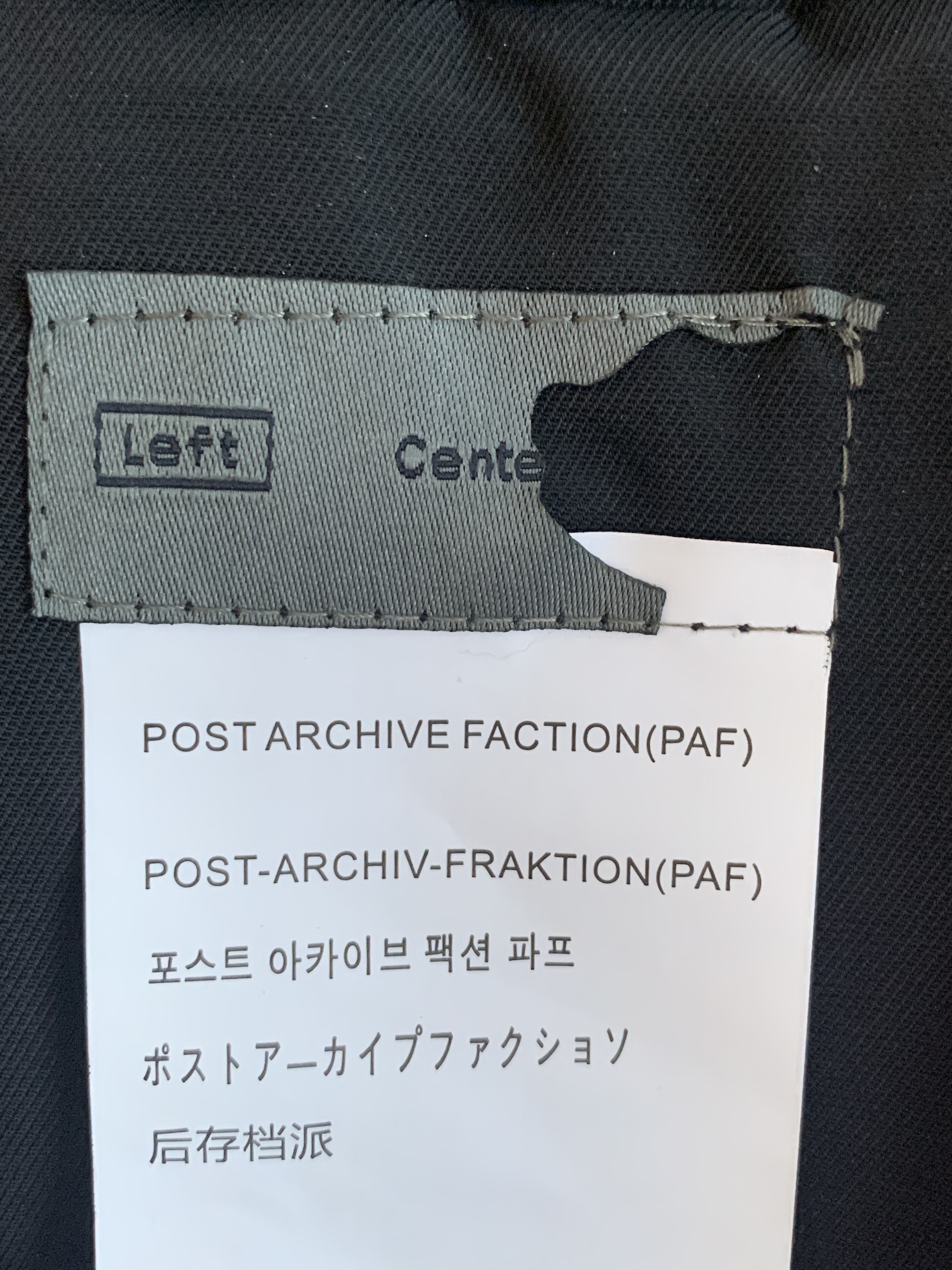 Post Archive Faction 3.0 Technical Jacket Left - Black - 3