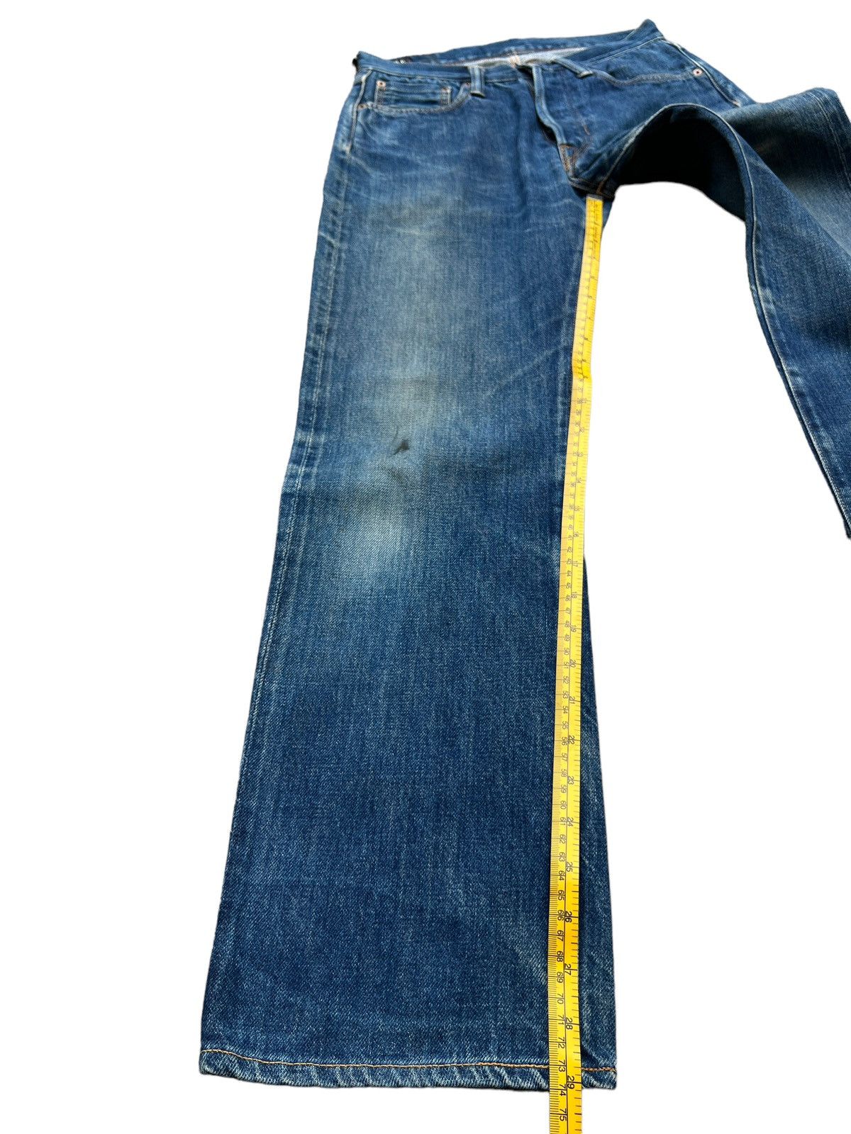 Vintage 45Rpm Selvedge Faded Distressed Denim Jeans 29x29 - 18