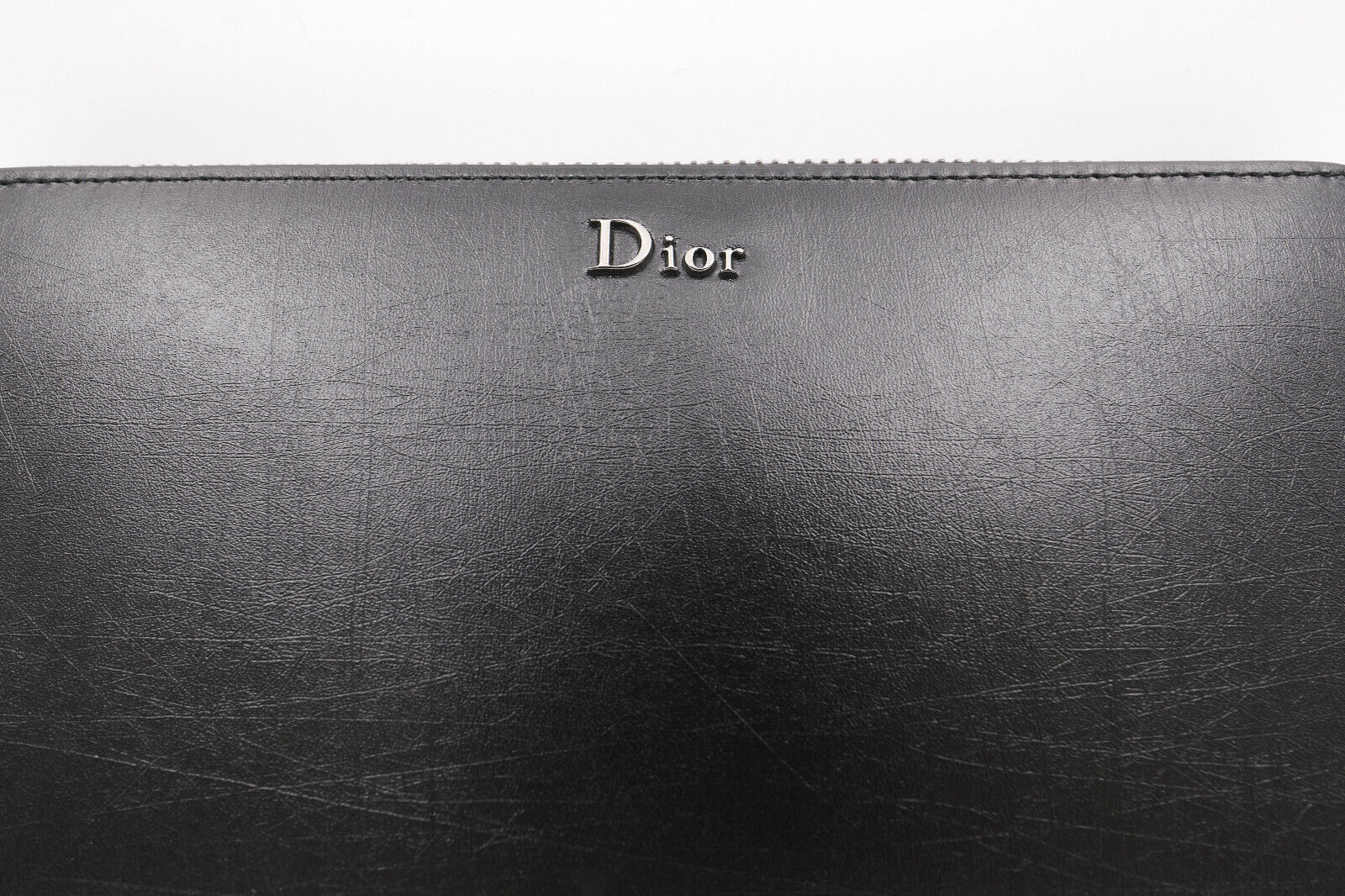 Dior Homme Black Leather Zip Wallet From 'SCUFF' Collection - 10