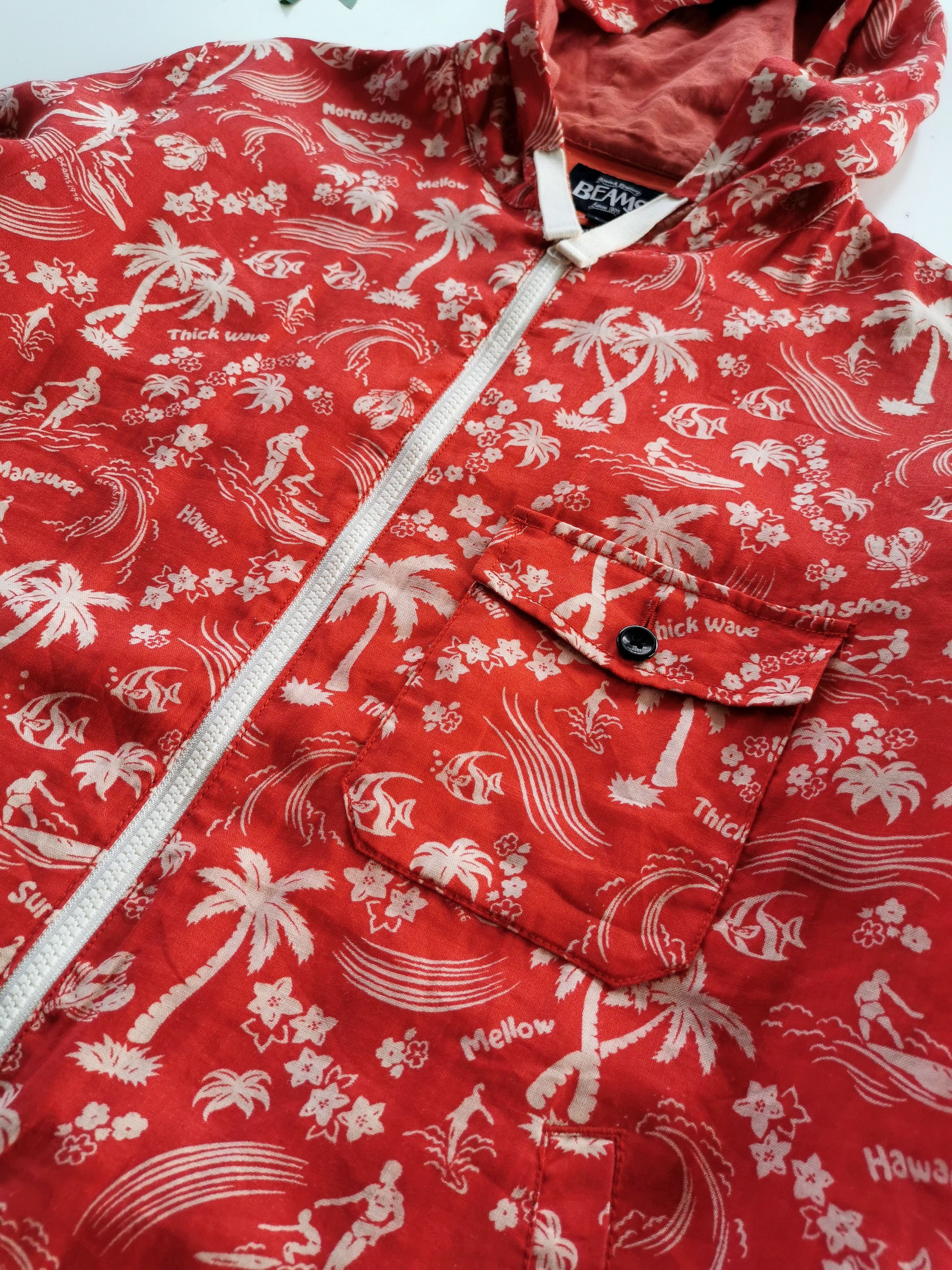 Beams Japan Hawaiian Linen Hoodies - 1